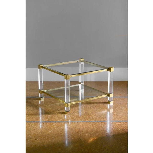 Metal Coffee Tables in Brass and Glass, 1970, Set of 2 For Sale - Image 7 of 7