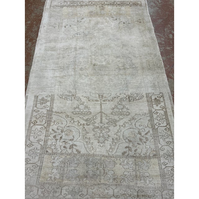 Tribal Vintage Turkish Hand Knotted Wool Rug 4’1” X 7’3” For Sale - Image 3 of 6