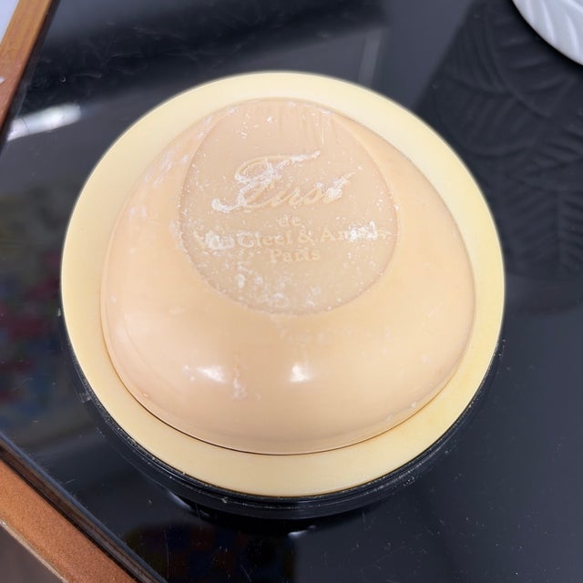 Vintage Van Cleef and Arpels Soap Dish and Soap. Soap is in original packaging. Soap is in the scent, “First”, by Van...