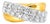 14K White 2 Tone Gold Diamond Designer Ring Band For Sale