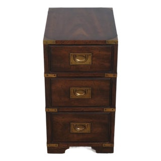 Drexel Heritage Small Campaign Style Accent Chest For Sale
