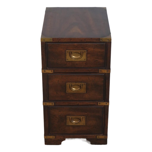 Drexel Heritage Small Campaign Style Accent Chest For Sale