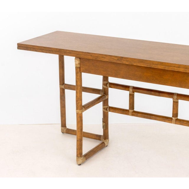 Modern Lyda Levi X McGuire Company Gate Leg Console Table For Sale - Image 3 of 11