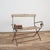 A charming nineteenth century French garden bench. The bench has an iron frame with riveted joints and teak wood slat...