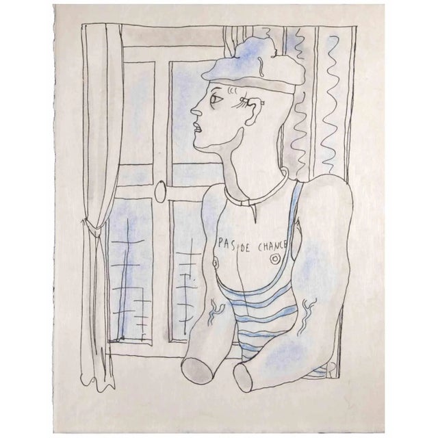 Hopeless is a Colored lithograph realized on japan paper by Jean Cocteau (1889 -1963) in 1930 ca. French draftsman, poet,...