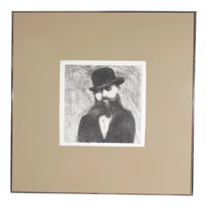 1960s Abstract Portrait Etching by James L. Bruch