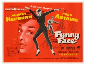Audrey Hepburn "Funny Face" Original Vintage British Quad Movie Poster, 1957