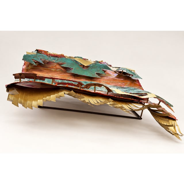 Greg Gowen Signed Southwestern Metal Rug Wall Sculpture, 2002 For Sale - Image 10 of 10
