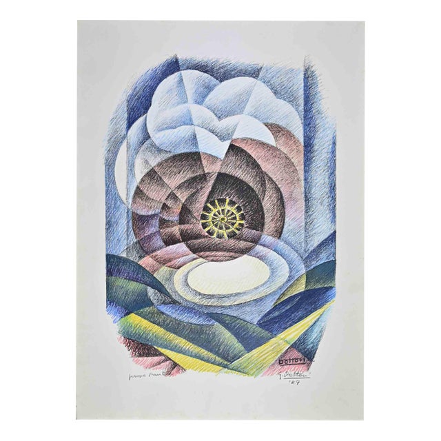 Gerardo Dottori, Spring Explosion, 1969, Lithograph For Sale
