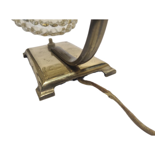 Metal Art Deco Bedside Lamp, Belgium, 1950s For Sale - Image 7 of 14