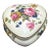 Vintage Royal Worcester Palissy Heart-Shaped Floral Trinket Box For Sale