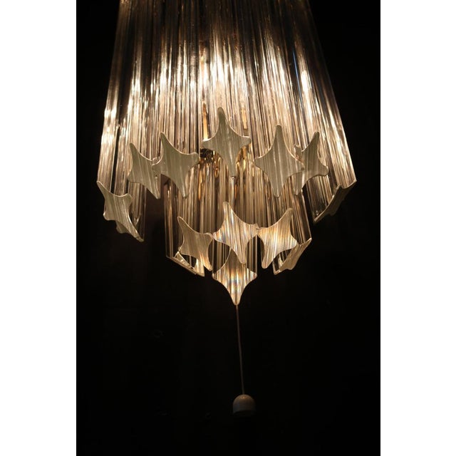 Gold Vintage Glass Wall Light with 15 Rods from Venini, Italy, 1970s For Sale - Image 8 of 11