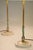 1930s 1930s Matched Pair Art Deco French Empire Ornate Brass Travertine Marble Candlestick Table Lamps For Sale - Image 5 of 10