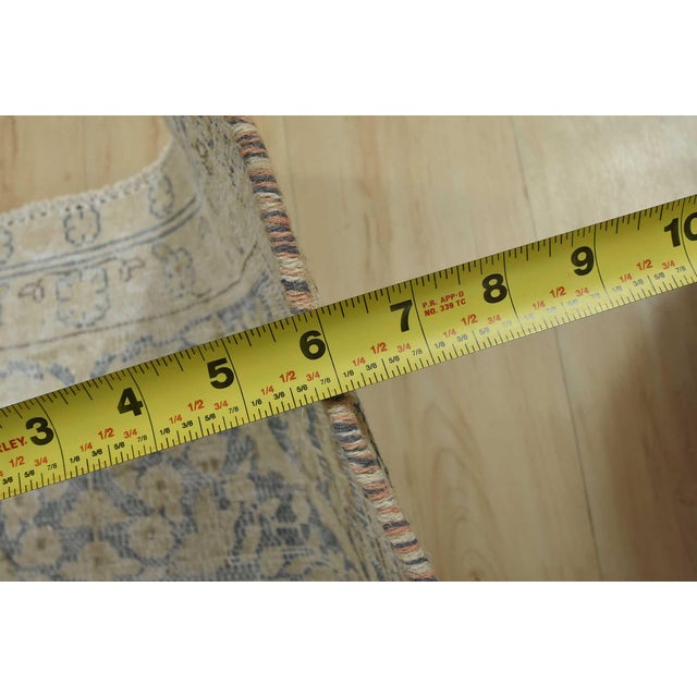 Kerman Rug 8’7” X 12’11” Pink Wool Vintage Distressed Hand-Knotted Carpet For Sale - Image 13 of 15