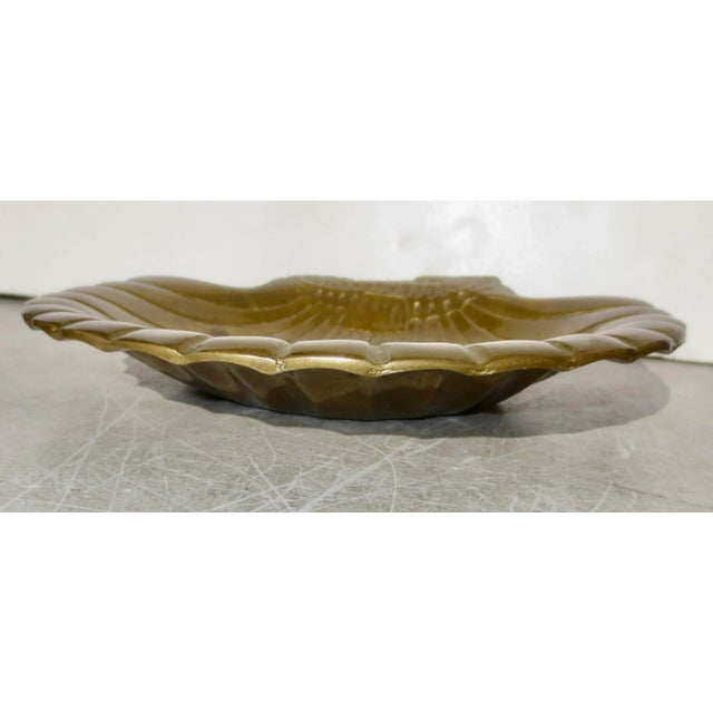 Mid 20th Century Mid-Century Bronze Shell Dish Circa 60s Danish Modern For Sale - Image 5 of 6