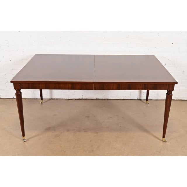 1980s Kindel Furniture French Regency Louis XVI Cherry Wood Extension Dining Table, Newly Refinished For Sale In South Bend - Image 6 of 12