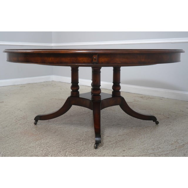 Age: Approx: 20 Years Old Details: Burl Walnut Center Inlay High Quality Construction Large Impressive Table Duncan Phyfe...