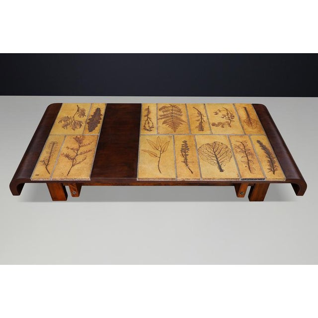 Garrigue Ceramic and Bent Beechwood Coffee Table by Roger Capron, France, 1960s For Sale - Image 15 of 18
