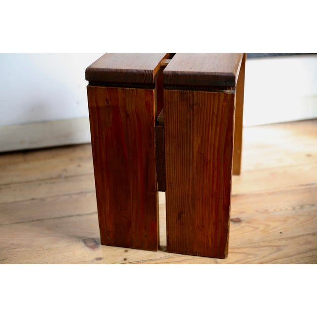 Large Stool by Charlotte Perriand for Les Arcs, France, 1960s For Sale - Image 10 of 13