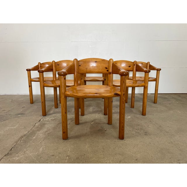 This exceptional set of six dining chairs was designed by Rainer Daumiller, a German-born designer closely associated with...