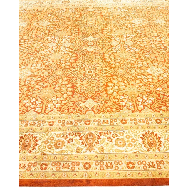 Solo Rugs Mogul, One-of-a-Kind Hand-Knotted Area Rug in Orange, 8' 3" x 10' 2" For Sale - Image 4 of 8