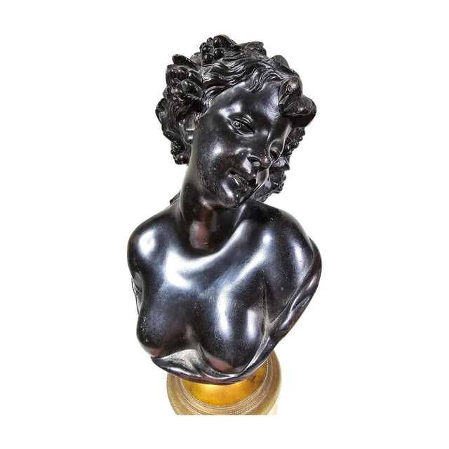 Italian Artist, Busts of Dionysus and Ariadne, 1880s, Bronzes, Set of 2 For Sale - Image 3 of 12