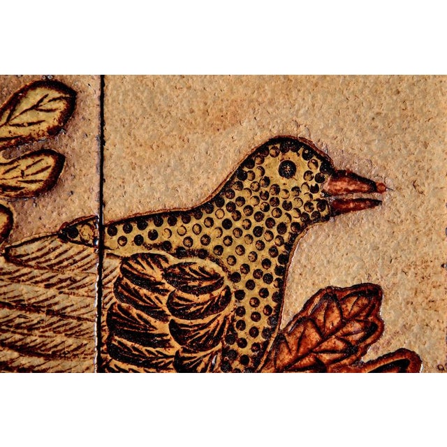 1970s Ceramic Tile Panels attributed to Jacqueline Hubin for Capron, 1970s, Set of 3 For Sale - Image 5 of 10
