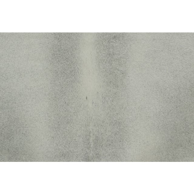 Rug & Kilim Rug & Kilim’s Contemporary Cowhide Rug With Ombre in Soft White & Gray Tones For Sale - Image 4 of 9