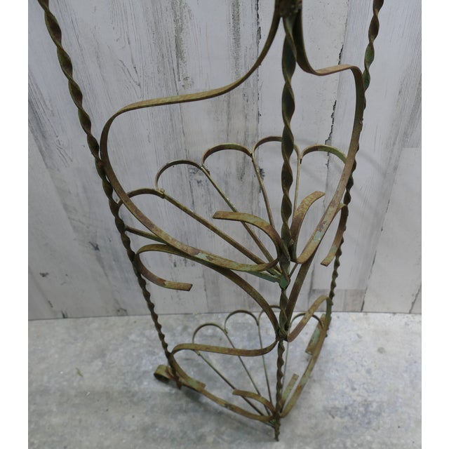 Vintage Wrought Iron Corner Garden Shelf Chairish