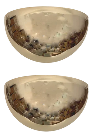 Large Mid-Century Gold Metal Wall Sconces from Estiluz, Barcelona, 1970s, Set of 2