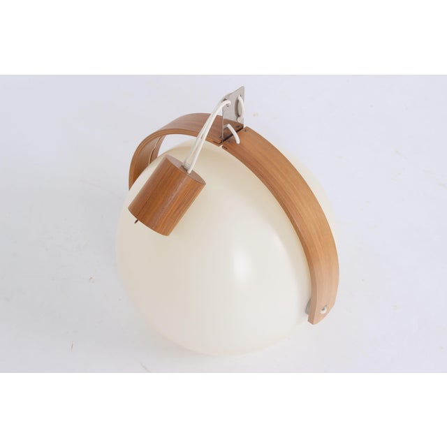 Light Yellow Vintage Pendant Lamp from Temde Leuchten, 1960s For Sale - Image 8 of 8