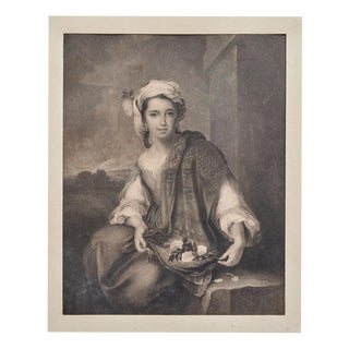 After Bartolomé Esteban Murillo, Flower Girl, 19th Century, Engraving, Framed For Sale
