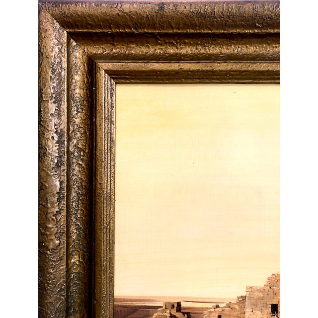 Western Realism Painting of a Southwest Pueblo Stone Ruin, by Gary Niblett For Sale - Image 4 of 10
