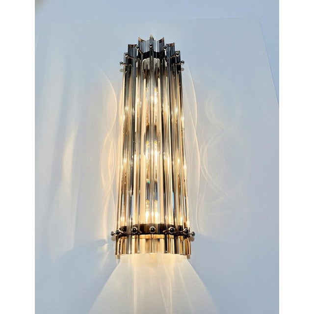 Italian Smoked Murano Glass Wall Sconces in the style of Venini, 1990s, Set of 4 For Sale - Image 16 of 18