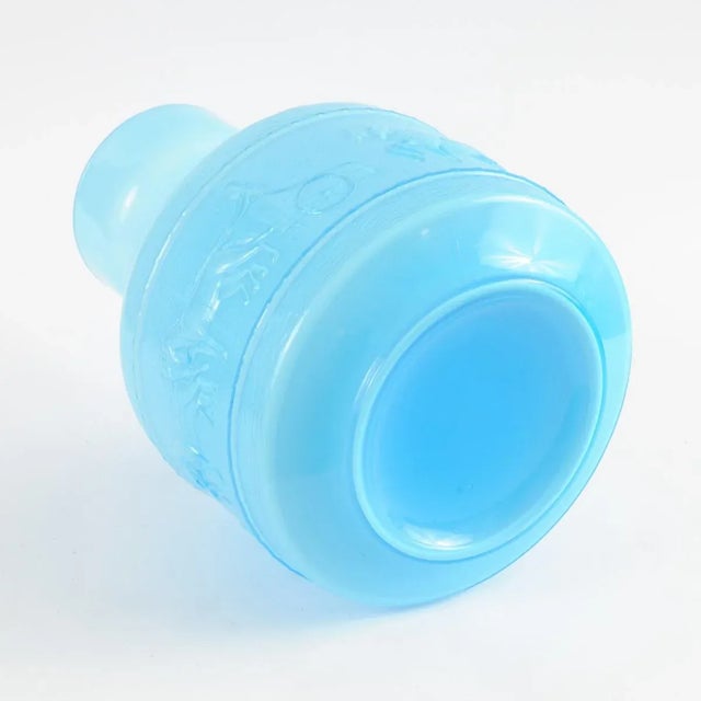 Mid-Century Italian Pressed Glass Vase from Empoli, 1960s For Sale - Image 4 of 6