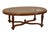 ETHAN ALLEN Collector's Classics Solid Pecan 47" Oval Accent Coffee Table w. Glass Top 13-8511 17" High 47.5" Wide 28.5"...