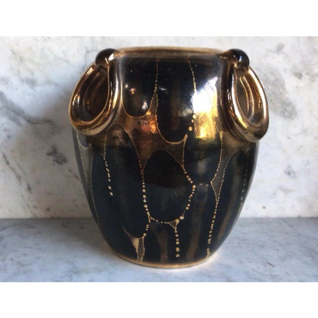 Ceramic 1930s Louis Dage Art Deco Vase For Sale - Image 7 of 13