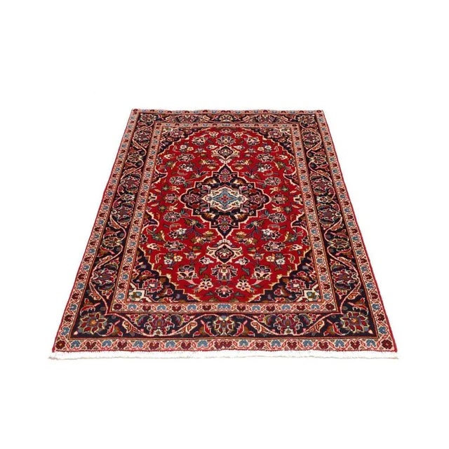 Kashan Rug in Hand-Knotted Virgin Wool For Sale - Image 4 of 11