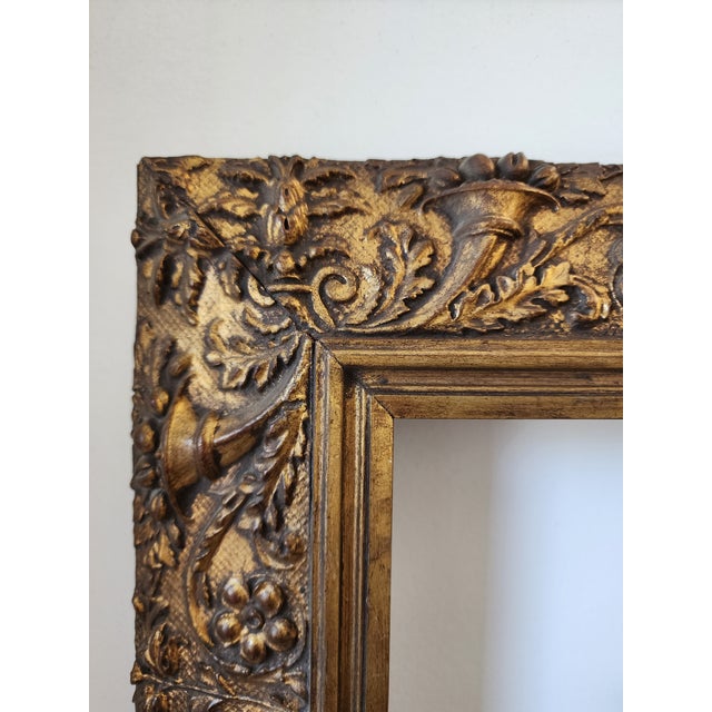 Late 19th Century Antique American Carved Gilt Wood Frame For Sale - Image 5 of 10