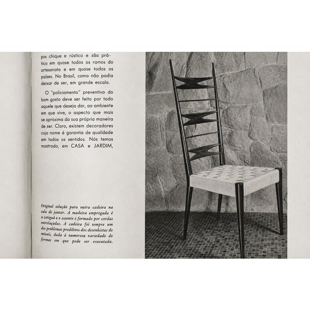 Set of Eight Brazilian Modern Dining Chairs in Caviúna & Warm Ivory Mohair, Giuseppe Scapinelli, 1950s For Sale - Image 17 of 18
