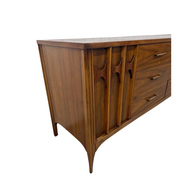 Stunning Mid-Century Modern Kent Coffey Perspecta 12-Drawer Walnut Dresser, dating to the 1960s! This iconic American-made...