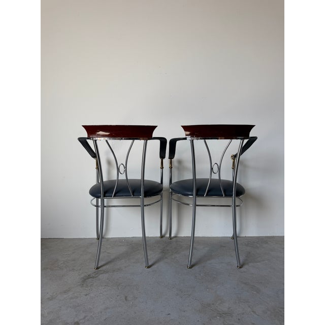 1980s Vintage Spanish Manuel Vidal Grau “Swan” Dining Armchairs – Pair For Sale - Image 5 of 17