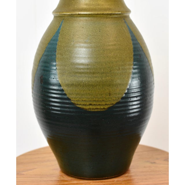 1970s Large 1970s Mid Century Modern Studio Pottery Lidded Jar Signed For Sale - Image 5 of 13