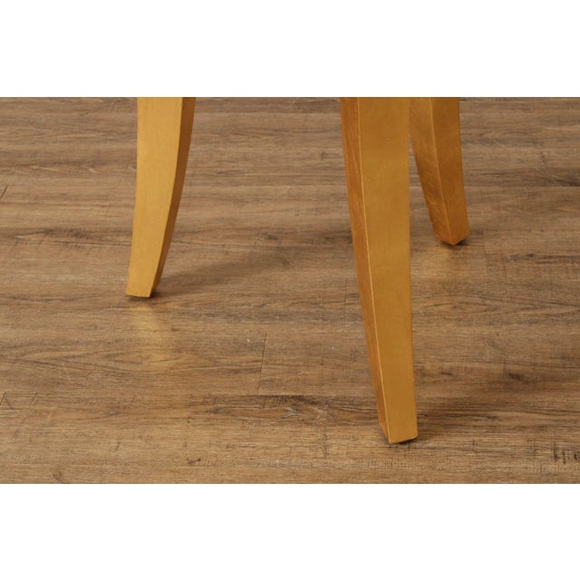 Wood Hollywood Regency Pair of Gold Painted Side Tables For Sale - Image 7 of 12