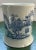Blue Antique 18th Century Chinese Kangxi Blue & White Export Porcelain Tankard Mug With Rocky Landscape For Sale - Image 8 of 12