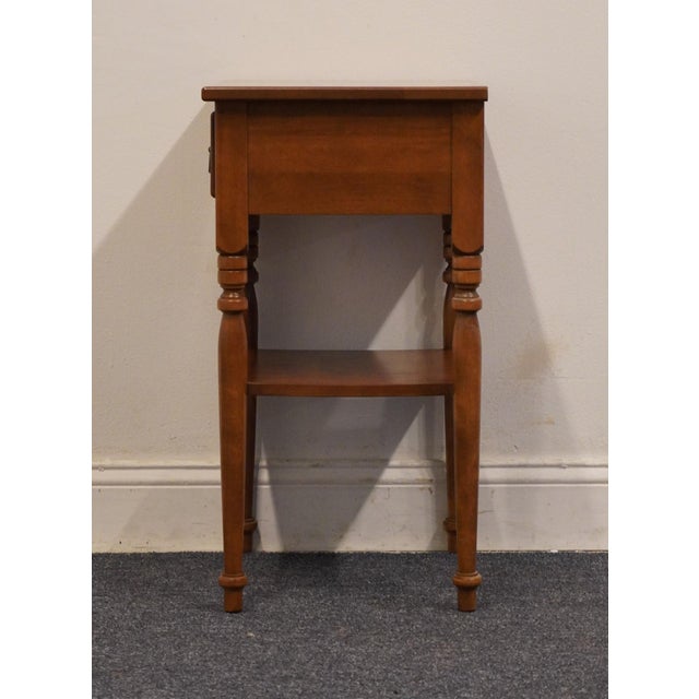 Ethan Allen Heirloom Nutmeg Maple Colonial Early American 16" Tiered Nightstand 674 For Sale - Image 12 of 12