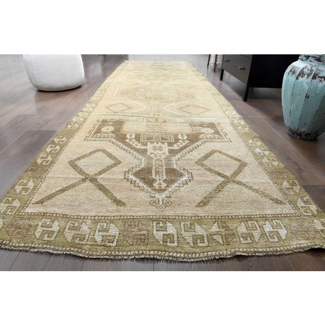 1970s Vintage Handmade Wool Cotton Turkish Area Rug For Sale - Image 11 of 11