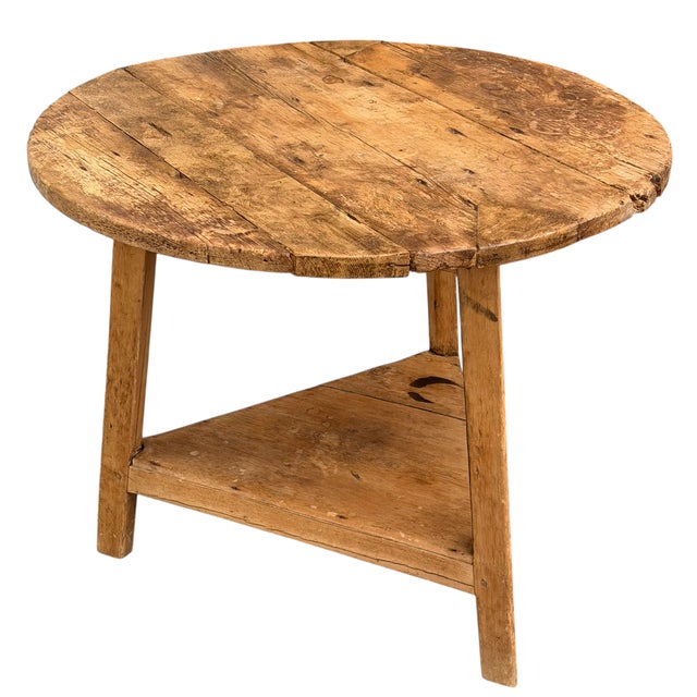 Antique 18th C Rustic Welsh Cricket Table.