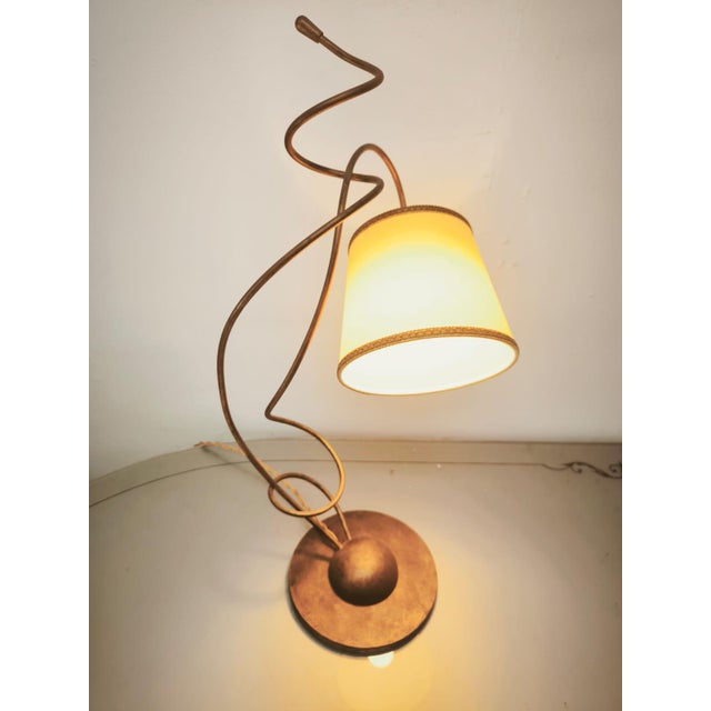 Vintage Lamp with Parchment Shade, 1980s For Sale - Image 11 of 11