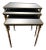 Italian Brass Mirror Nesting Tables - Set of 3 For Sale